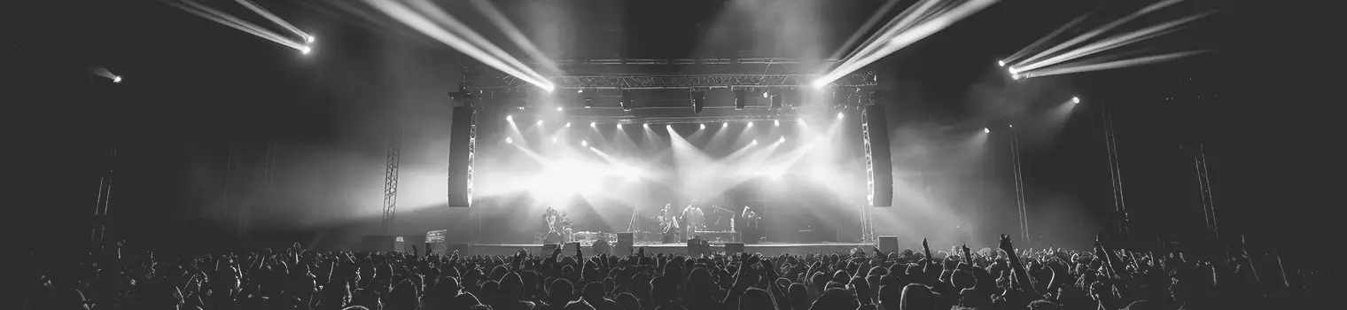 Scène de concert avec light-show