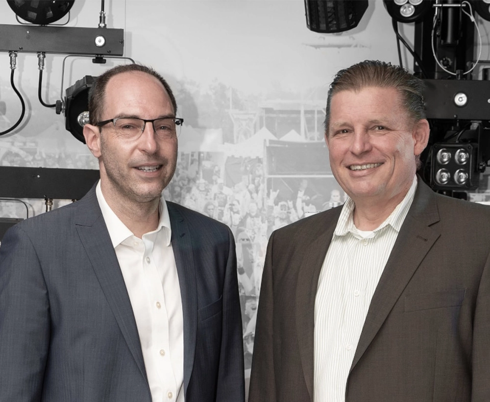 Bâtiment de l’entreprise au coucher du soleil