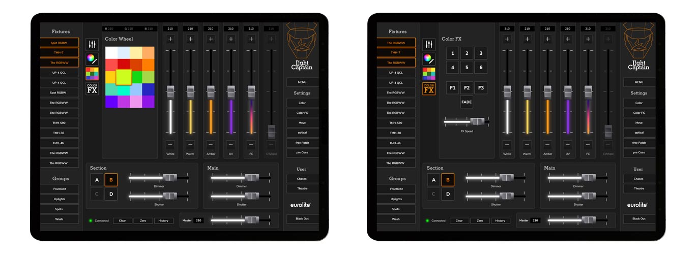 Light Captain color control