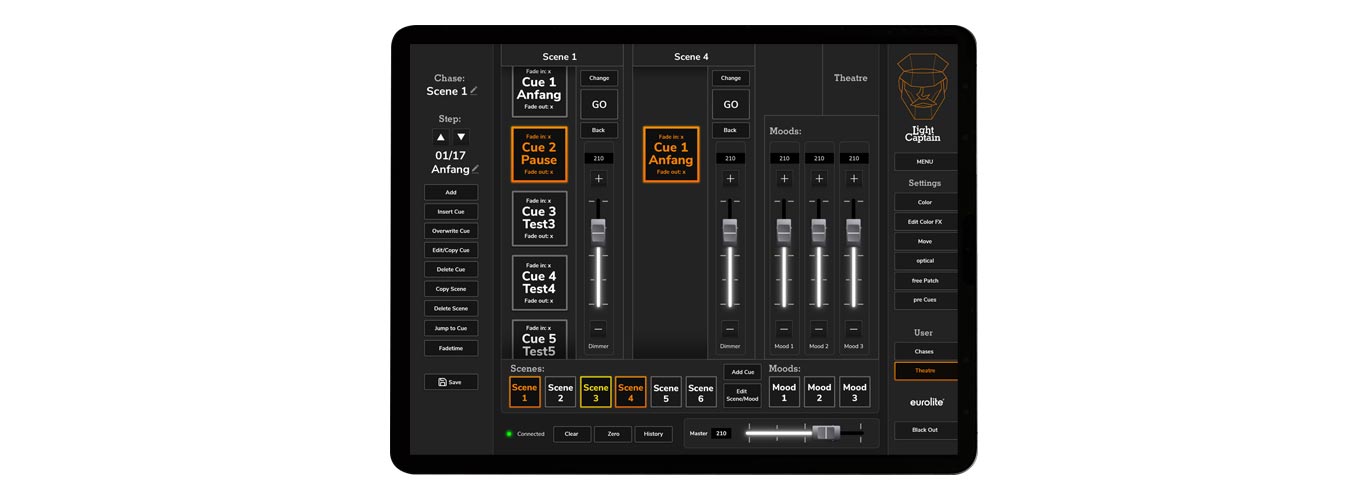 Light Captain section for professionals