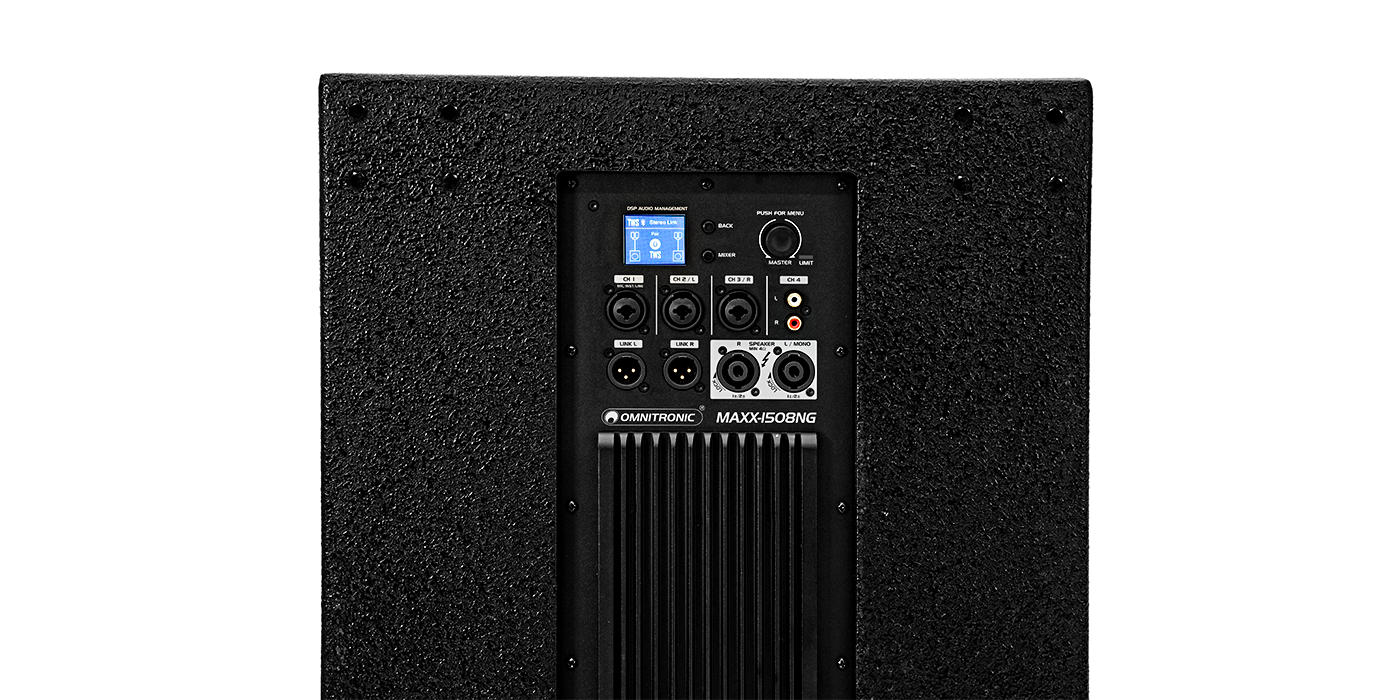 Vista posteriore serie OMNITRONIC MAXX NG