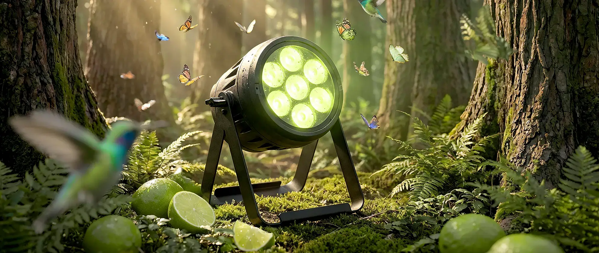 Spot con miscelazione colori RGBL grazie al LED LIME immagine del titolo