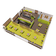 Esempio di applicazione Intusonic ristorante piccolo/medio