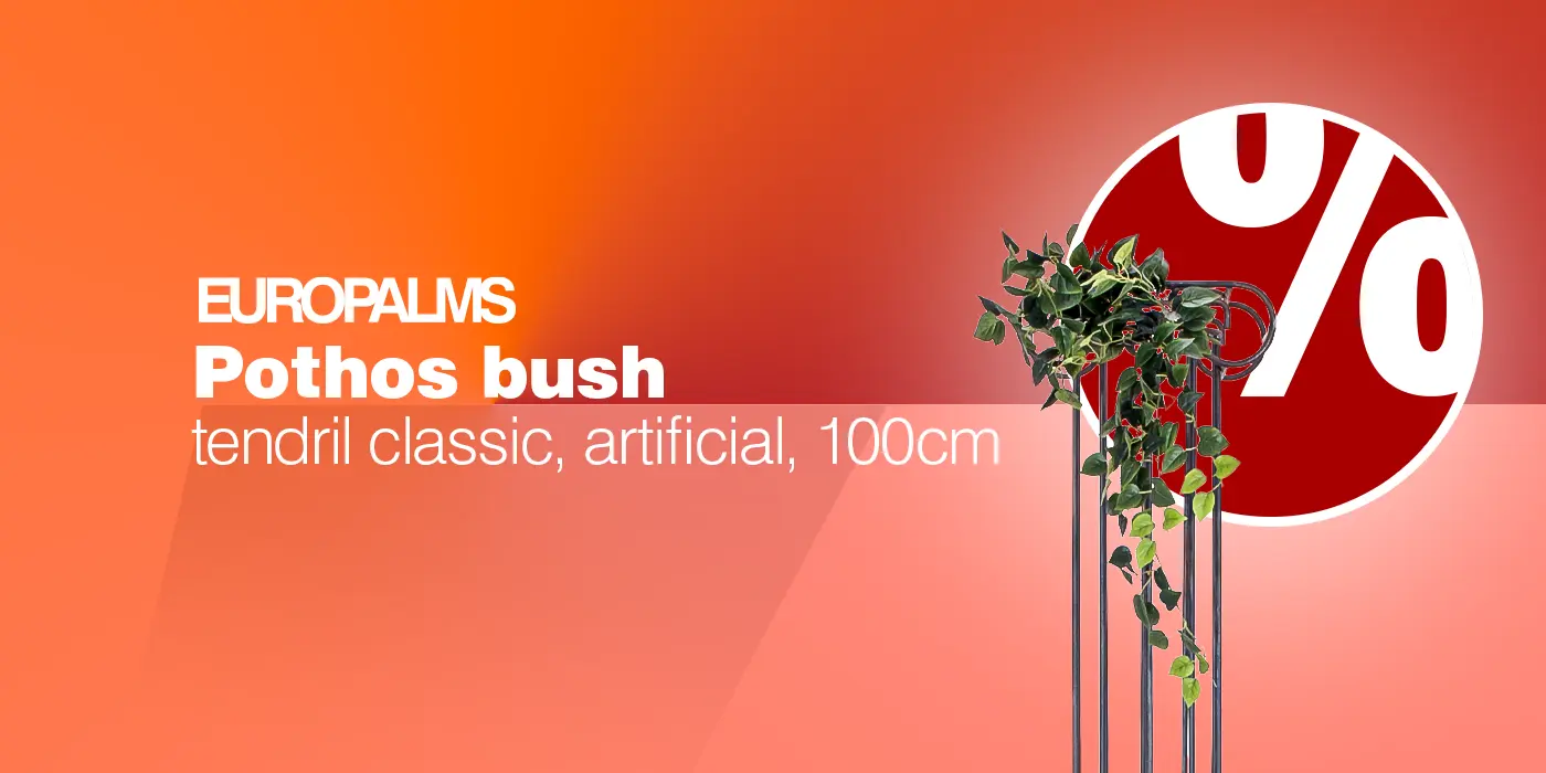 EUROPALMS Pothosbuschranke Classic, künstlich, 100cm