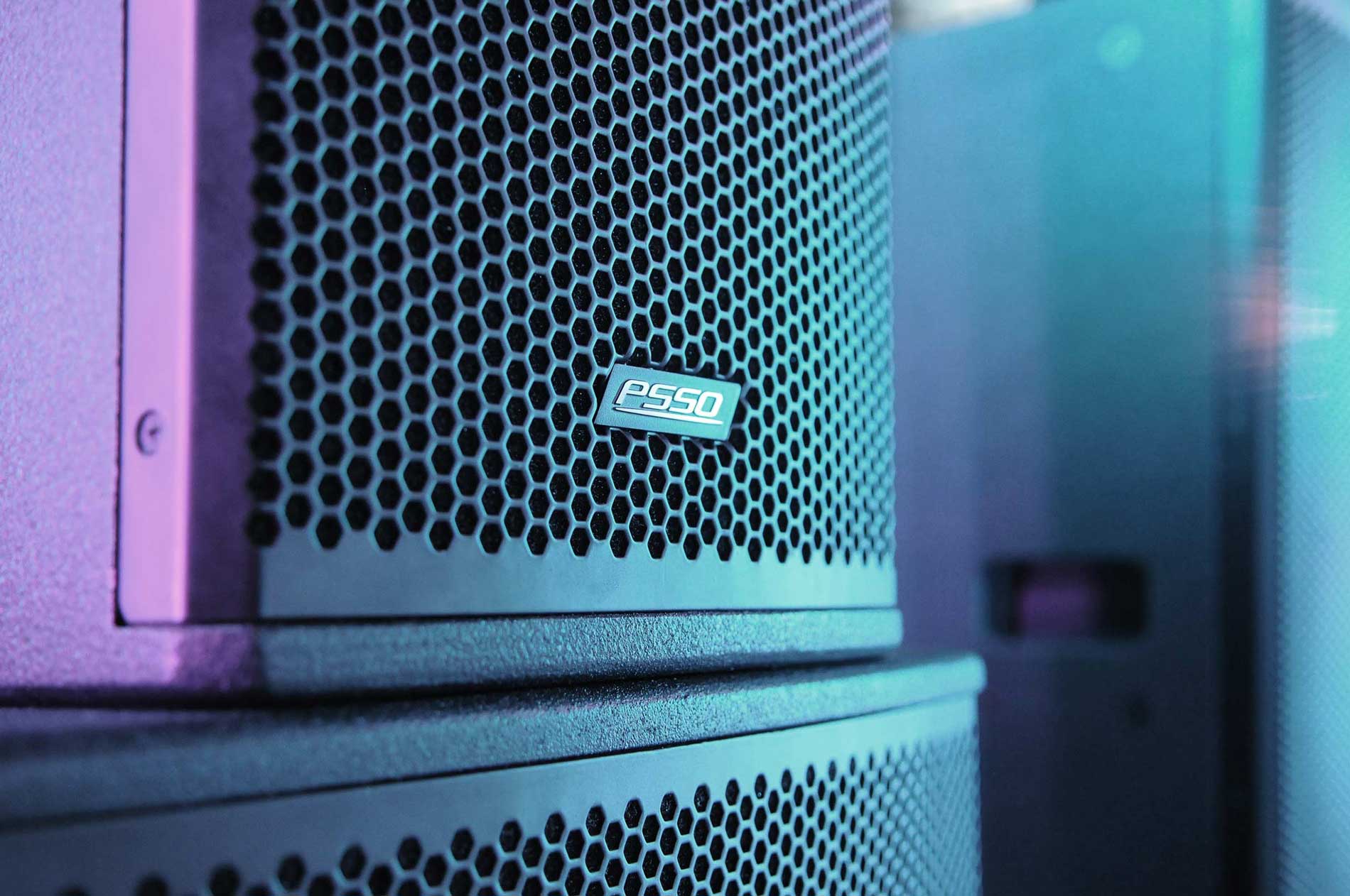 Gros plan d'un haut-parleur